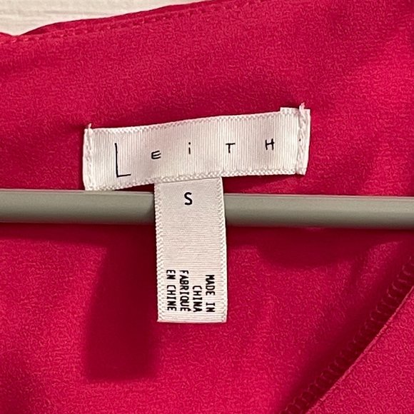 Leith Bright Pink Knee Length Dress-S - Picture 2 of 4